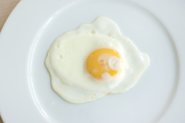 egg on a plate