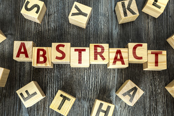 Wooden Blocks with the text: Abstract