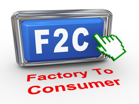 3d hand cursor f2c factory to consumer button