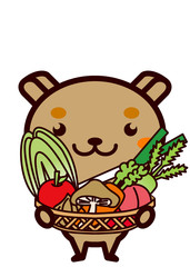 野菜を持った動物シリーズ