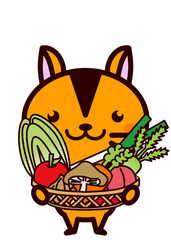 野菜を持った動物シリーズ