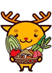 野菜を持った動物シリーズ