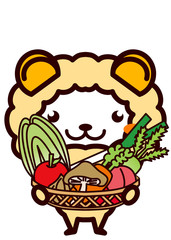 野菜を持った動物シリーズ