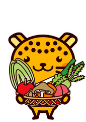 野菜を持った動物シリーズ