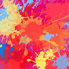  red splashes abstract brignt background