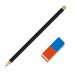Pencil and eraser