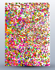 Abstract colorful dotted background, brochure cover template. (NO Gradient NO Transparency)