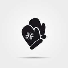 Winter mittens icon
