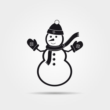 Snowman vector icon