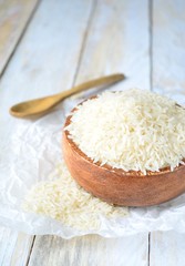 White rice in a bowl