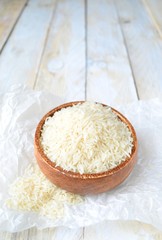 Fototapeta na wymiar White rice in a bowl