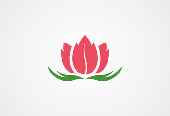Spa Lotus flower logo vector illustration