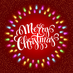 Christmas Lights Frames with. Vector illustration 