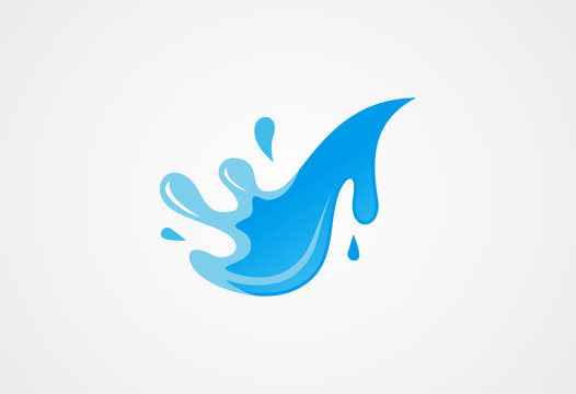 Water splash logo vector illustration