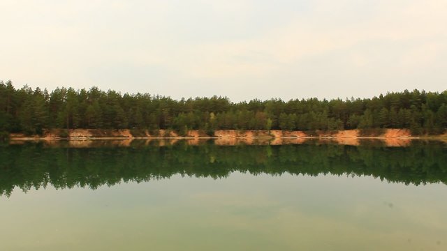 beautiful lake in the forest
