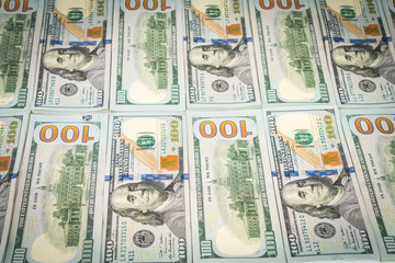 One hundred dollars background.