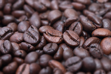 Closeup coffee bean for background.