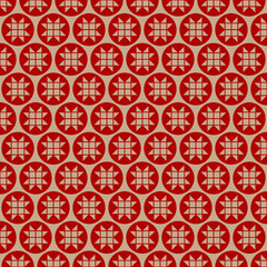 Seamless Pattern Brown Paper Abstract Stars Red