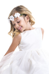 Little girl white dress