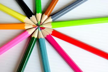 Naklejka premium Colorful Pencils