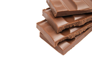 few slices of chocolate