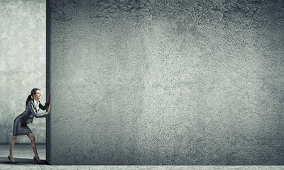 Obraz premium Blank concrete banner