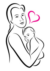 holy union of mother and child love family