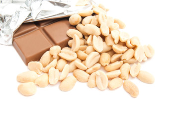 chocolate bar and some peanuts