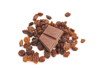 some raisins and chocolate