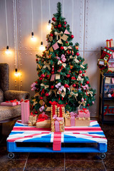 New Year's interior in red colors