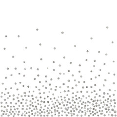 Abstract pattern of random silver dots on white background. Elegant pattern for background, textile, paper packaging and other design. Vector illustration.