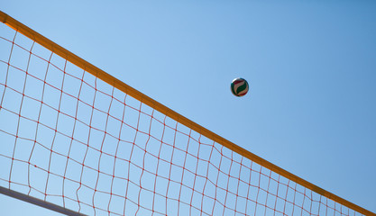 Volleyball Ball Over Net