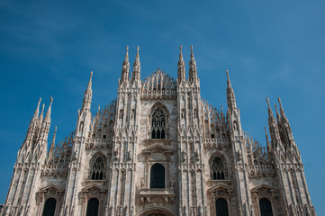View of the Milan cathedral and gallery
