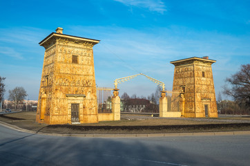 Egyptian (Kuzminski) gate, 1827-1830. Tsarskoye Selo (Pushkin), St. Petersburg, Russia
