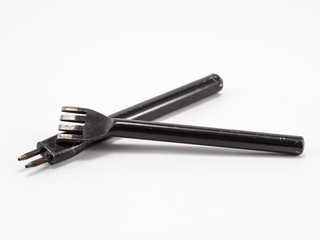 Equipment repair leather stitched