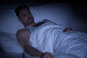 Man with insomnia