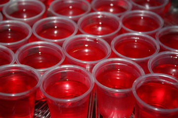 a series of gelatin shots