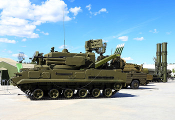 Fototapeta na wymiar Anti-aircraft defense system Tunguska