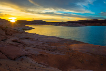 Lake Powell Sunrise Utah USA