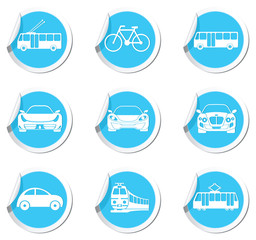 Transportation icons. Vector illustration.
