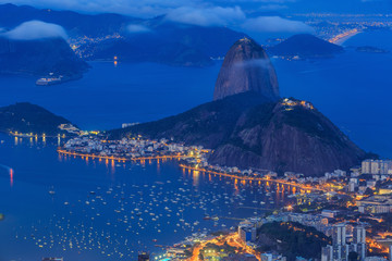 Rio De Janeiro city at twilight