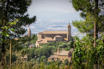 Fototapeta na wymiar Montalcino city Tuscany Italy