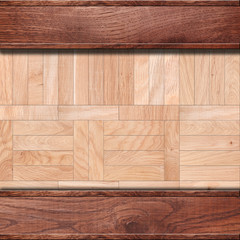 Wooden board with parquet