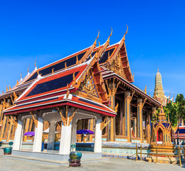Wat Phra Kaew or Wat Phra Si Rattana Satsadaram in Bangkok of Thailand