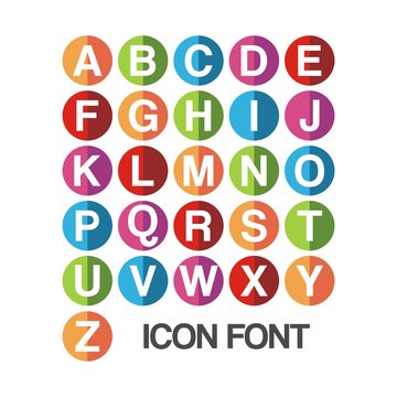Simple Icon Font Circle Design