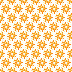 Cute seamless vector pattern of sun