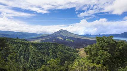 Fototapeta na wymiar View of Mount Batur volcano in Bali, Indonesia.