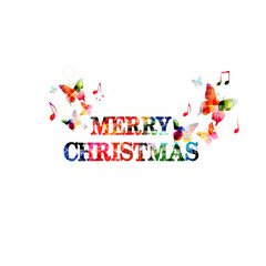 Colorful Merry Christmas inscription