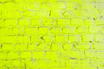 Green brick wall