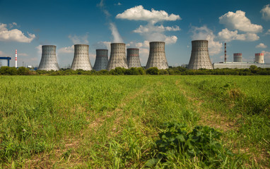 cooling tower of a nuclear power plant